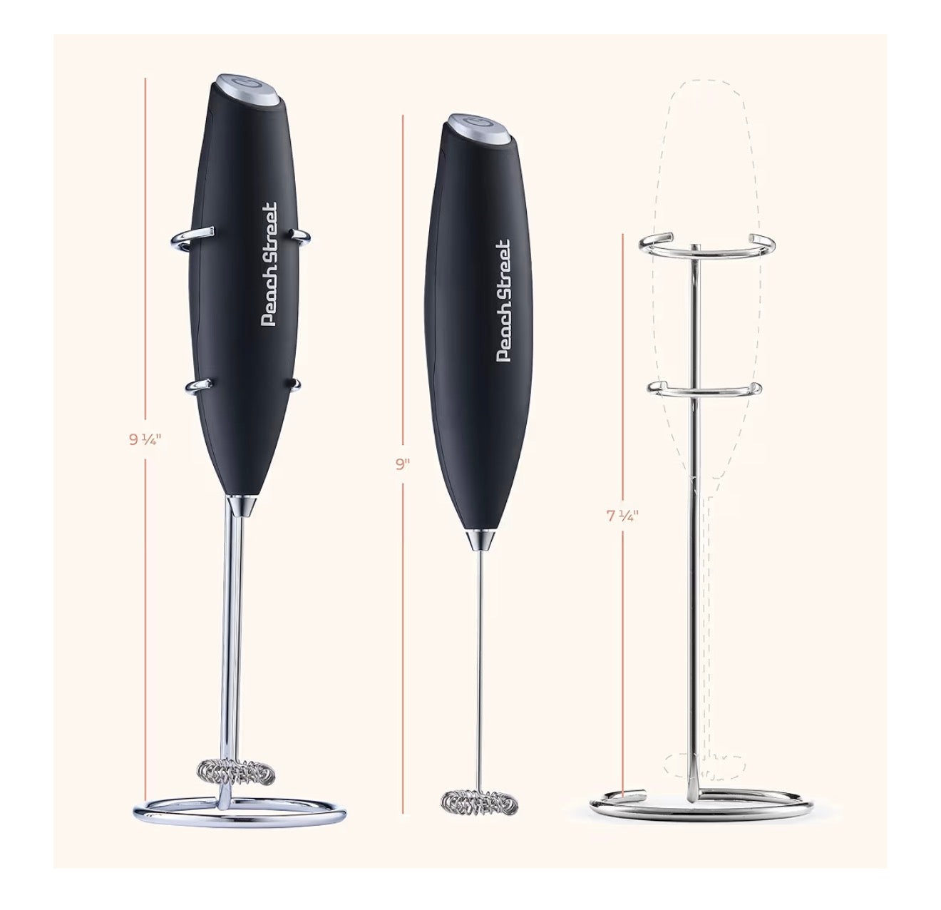 Powerful Handheld Milk Frother – Battery Operated Mini Drink Mixer