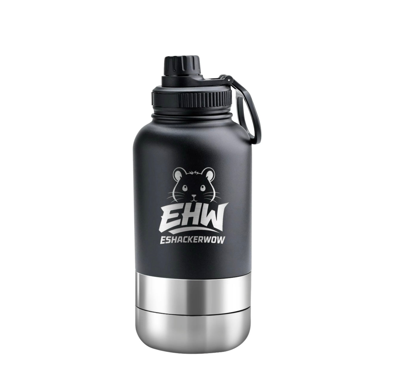 ESHACKERWOW™ 3-in-1 Adventure Bottle | Insulated Water Bottle with Food & Water Bowls for Pets, Hiking, Gym, Travel & Everyday Use