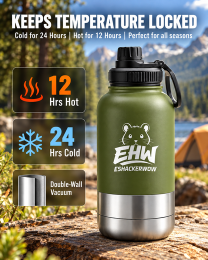 ESHACKERWOW bottle temperature retention and double-wall vacuum insulation